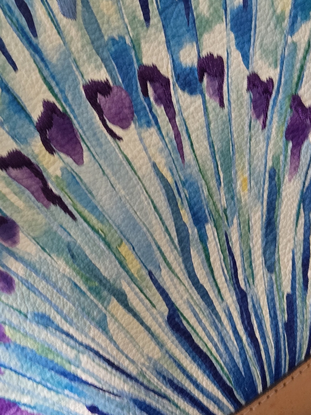 Brighton Blue and Tan Floral Burst Canvas Tote - Picture 11 of 13